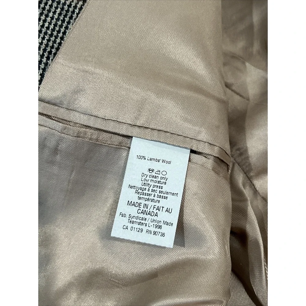 Lauren Ralph Lauren 100% Lambswool Blazer Men Size 40S Plaid Two Button